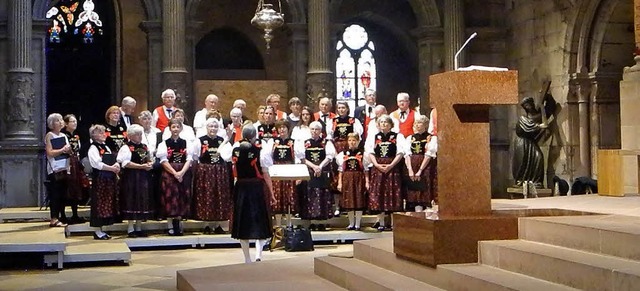 Der Auftritt im Freiburger Mnster war...n Kirchenchor ein besonderes Erlebnis.  | Foto: Ulrike Spiegelhalter