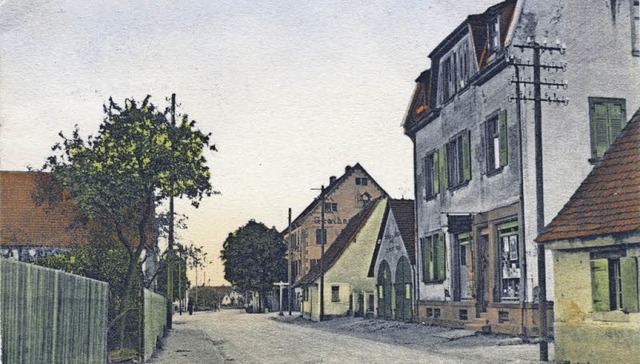 Als die Sundgauallee noch Lehener Stra...intergrund). Das Bild stammt von 1929.  | Foto: Archiv Hans-Jrgen Oehler