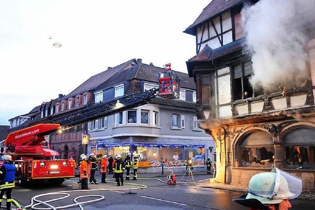 Brand beschdigt historisches Gebude in Kippenheim schwer