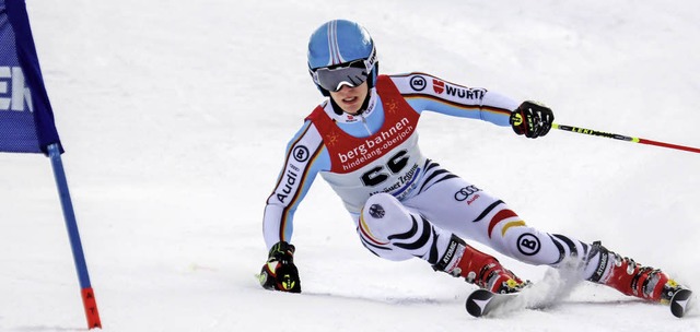 Sion Demattio gelang beim FIS-Rennen am Oberjoch ein guter zweiter Durchgang.   | Foto: Martin Siegmund