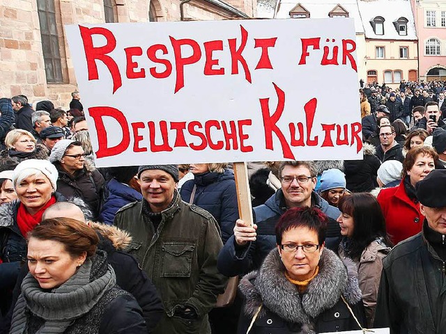 Auch in Villingen-Schwenningen demonst...vergangenen Sonntag Russlanddeutsche.   | Foto: dpa