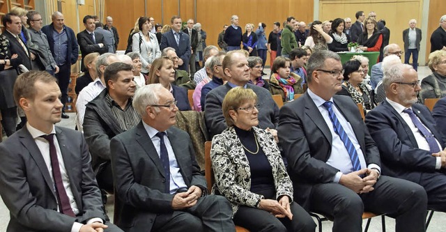 Neujahrsempfang in Weisweil: Die Brge...end zum Empfang in der Rheinwaldhalle.  | Foto: Ilona Hge