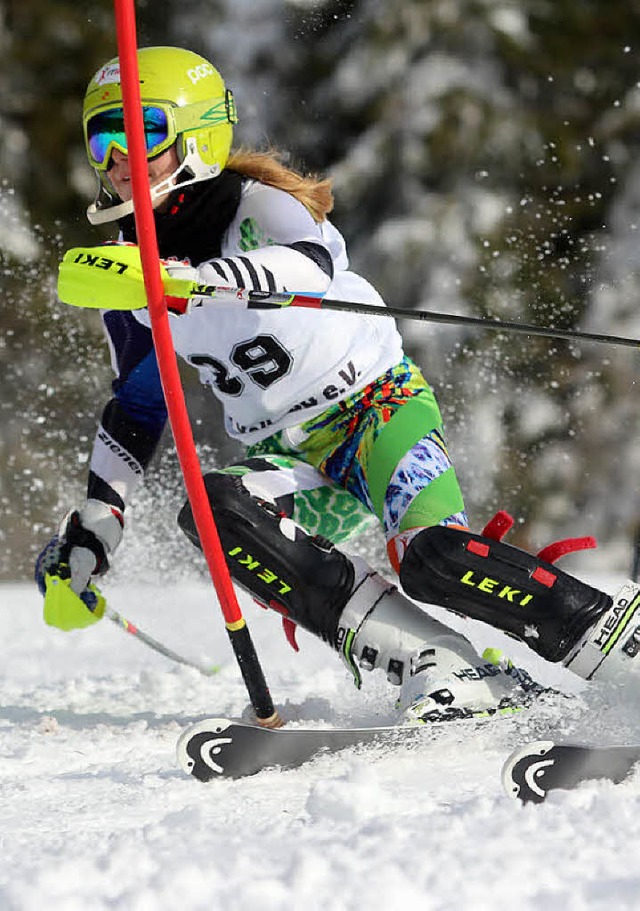 Chiara Horning gewann souvern den Slalom der Altersklasse U 16.  | Foto: Dieter Horning