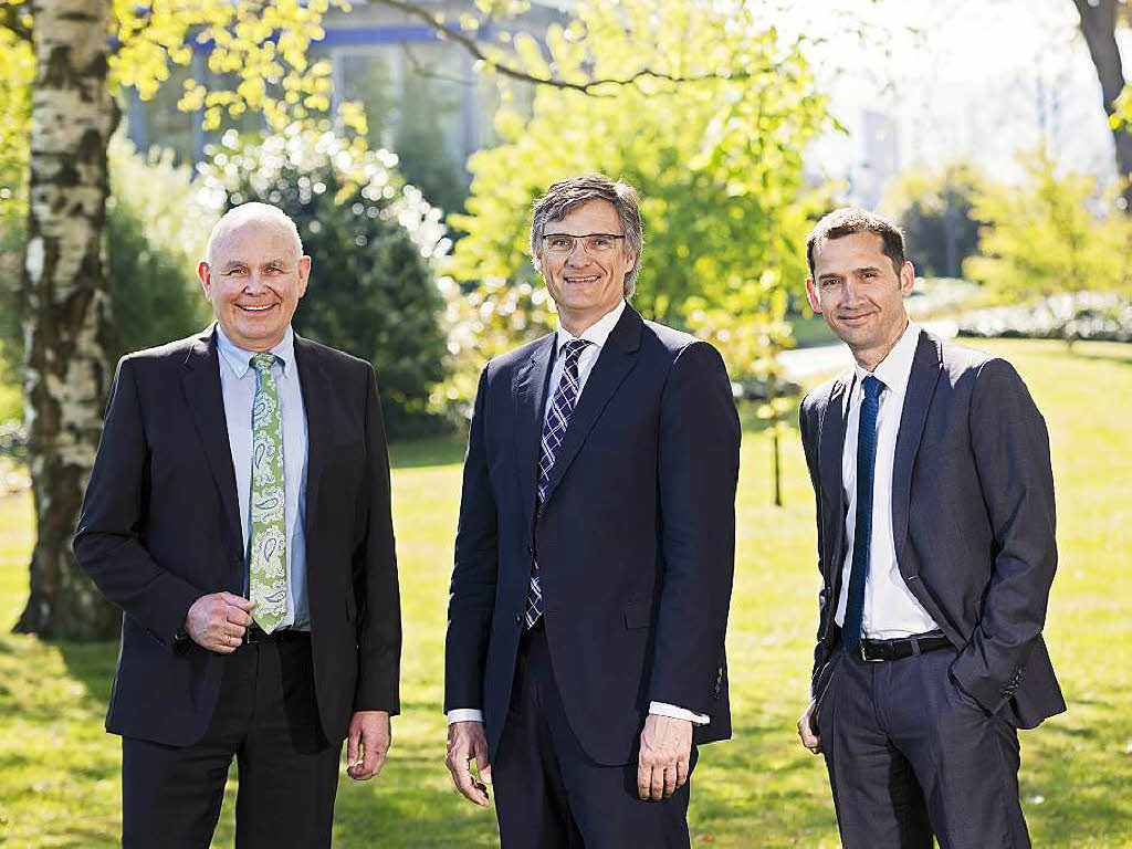 Top-Verdiener sind die drei Vorstandsmitglieder der Badenova-AG. Das Trio mit Mathias Nikolay, Thorsten Radensleben  und Maik Wassmer (von links) verdient insgesamt 1,12 Millionen Euro.