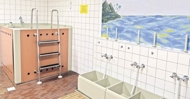 Funktional eingerichtet ist die Sauna ...enzach. Die Besucherzahl ist konstant.  | Foto: Martin Eckert
