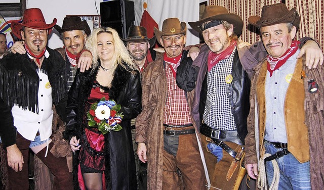 &#8222;Los Banditos&#8220;, das Mnner...222;Saloon-Girl&#8220; Tanja Thomann.   | Foto: Privat