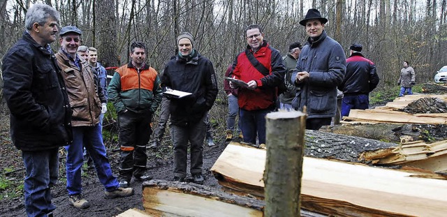 Zwar war die Versteigerung in Merdinge...eim Waldhock wurde trotzdem gefeiert.   | Foto: Sebastian Ehret