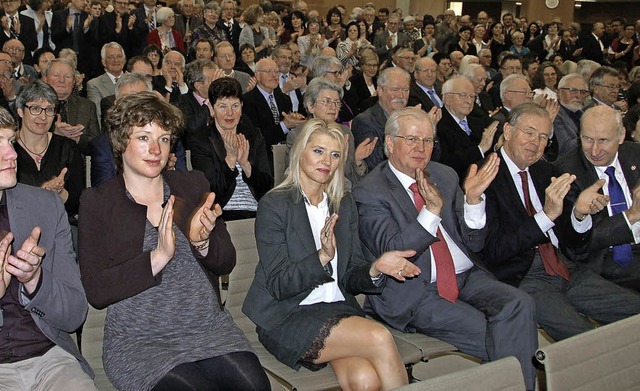 Gut gefllt war der groe Saal des Landratsamtes.  | Foto: hr