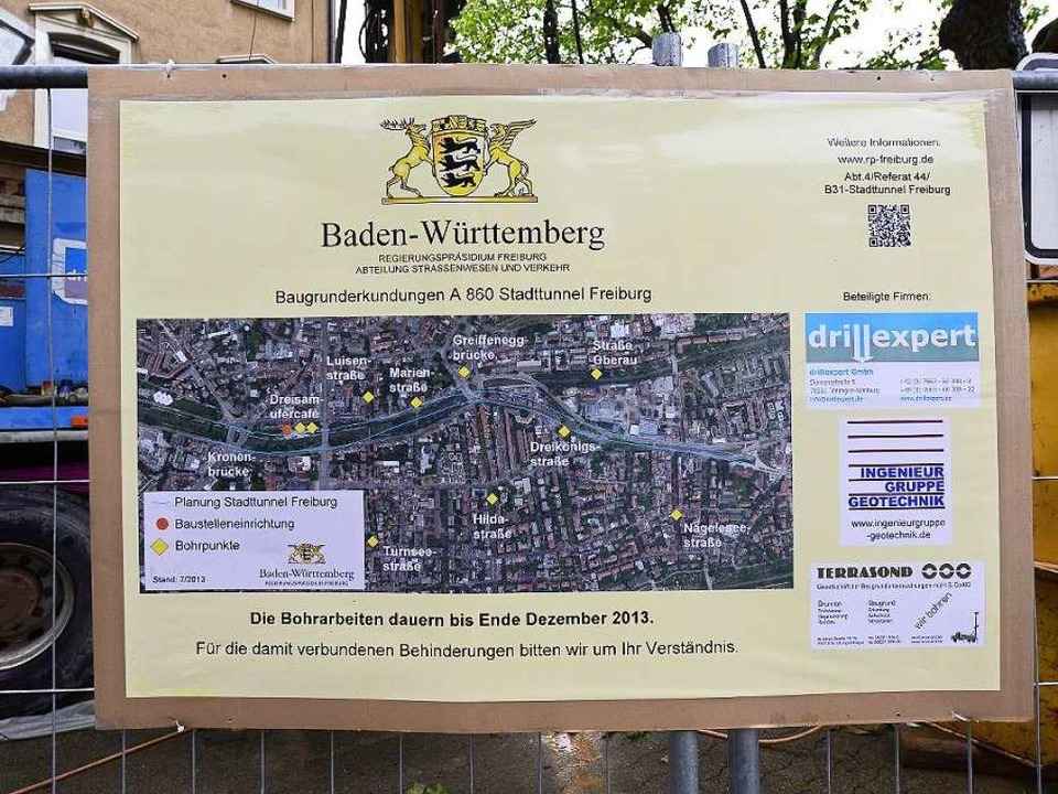 Vorbereitende Arbeiten f�r den geplanten Stadttunnel sind seit Jahren im Gange.  | Foto: Ingo Schneider