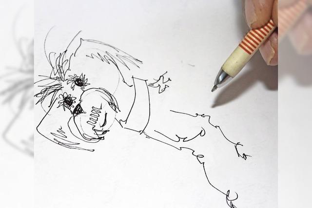 Rudi Bauer hat mehr als 1000 Karikaturen fr die Narrenzeitung gezeichnet