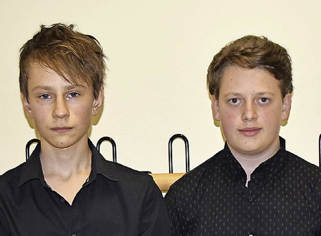 Sergey Federov und Lucas Gassiloud: Gi... bei &#8222;Jugend musiziert&#8220;.    | Foto: Sarah Nltner