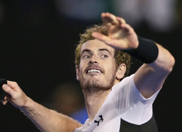 Geschafft: Andy Murray nach seinem Sieg gegen Milos Raonic  | Foto: dpa