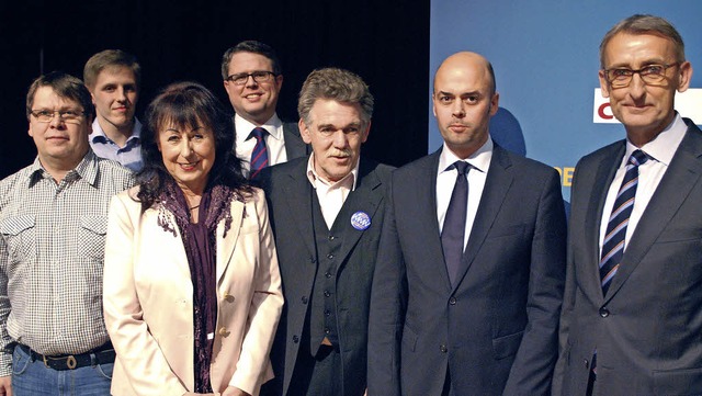 Der neue Vorstand des CDU-Kreisverbandes um Armin Schuster (rechts)   | Foto: Thomas Loisl Mink