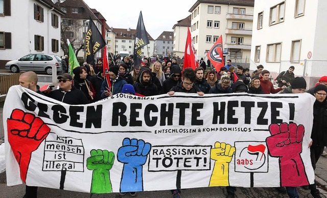 Demonstrationszug durch Villingen-Schwenningen am Samstag  | Foto: dpa