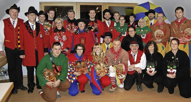 Vor der heien Phase der Fastnacht in ...tiegele Chatzen Gastgeber der Znfte.   | Foto: eb