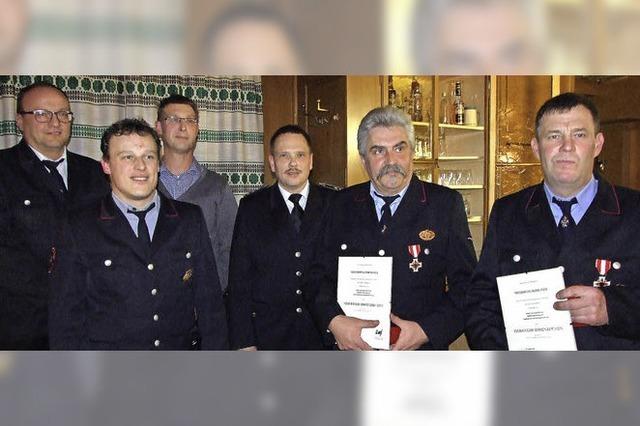 Ehrung fr 40 Jahre aktiven Feuerwehrdienst