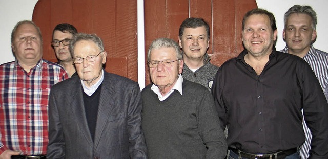 Ehrungen beim Angelverein (von links):...e und Vorsitzender Michael Kaltenbach   | Foto: Helmut Hassler