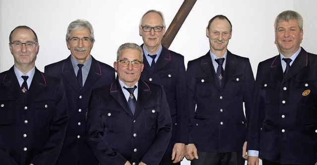 Sttzen der Holzener Feuerwehr sind (v...ndters (stellvertretender Kommandant).  | Foto: Yvonne Siemann