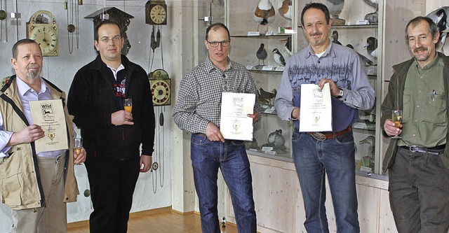 Armin und Sascha Fehrenbach, Martin Wi...unden von Wolfgang Kleiser verliehen.   | Foto: Gert brichta