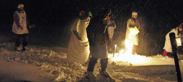 Trotz Schneesturm kamen die etwa 40 Fa... Zipfelkappen wohlbehalten wieder an.   | Foto: Ulrike Spiegelhalter