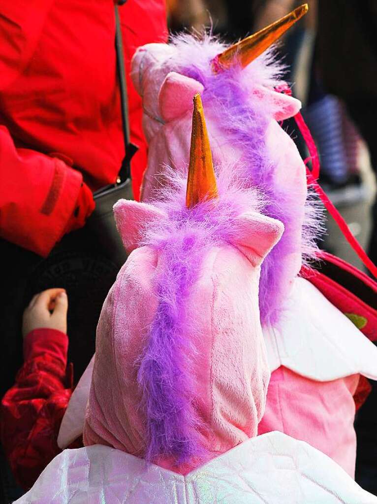 Sonnig-bunte Riesenparty: der Narrenumzug am Fasnetsamschdig in Bad Krozingen.