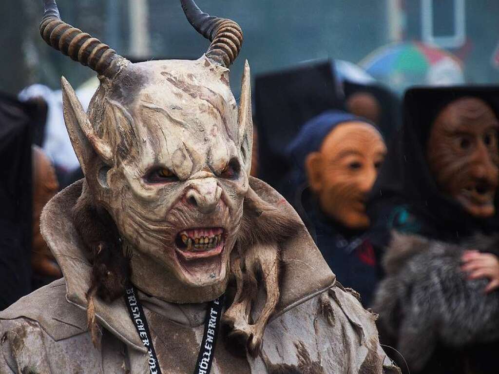 Eine kunterbunte Narrenparade bewegte sich durch Kirchzarten. Der Regen konnte den Fasnchtlern nichts anhaben.