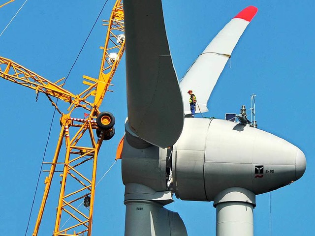 Arbeiten am Rotor und an der Energiewende  | Foto: dpa