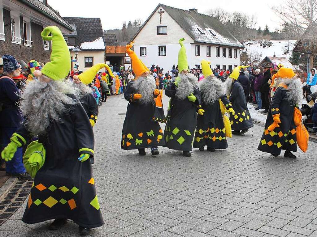 Ein Hingucker waren auch die Fasnachtswichtel der Gruppe Herbst.