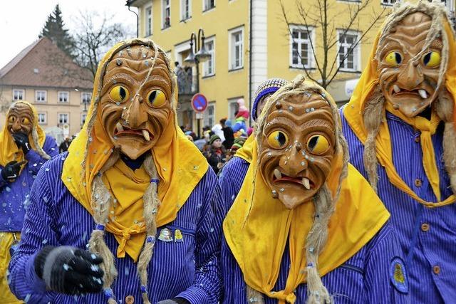 Viele Narren trotzen Regen und Sturm