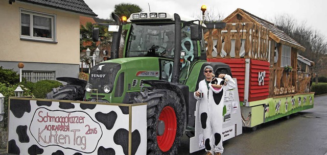 Die Schmaggofzzer hatten eine schmucken Wagen gestaltet.  | Foto: Herbert Trogus