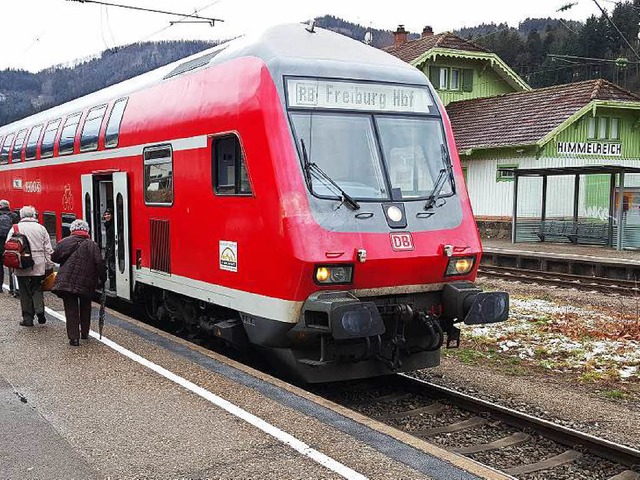 Die Hllentalbahn in Himmelreich &#821...t sie wieder weiter nach Hinterzarten.  | Foto: Sebastian Wolfrum
