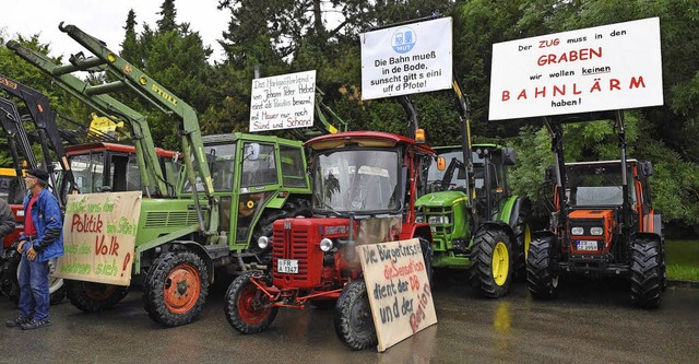 Traktoren gehren zum bewhrten Protes... auch in Stuttgart zum Einsatz kommen.  | Foto: V. Mnch