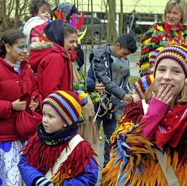 Die Kinder hatten ihren Spa beim groen Fasnet-Mndig-Umzug.   | Foto: mah