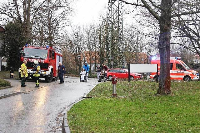 Feuerwehr lscht Brand im Kurgebiet