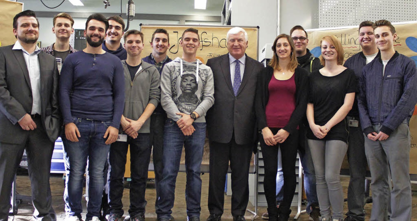 Klaus Engel und Klaus Eberhardt in intensivem Dialog Rheinfelden