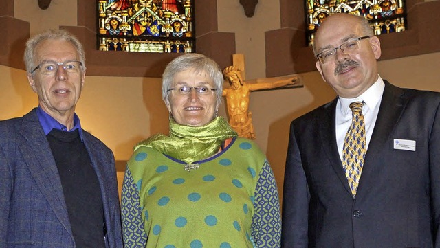 Rainer Heimburger, Dekan des Kirchenbe...vangelischen Landeskirche (von links).  | Foto: Silke Hartenstein