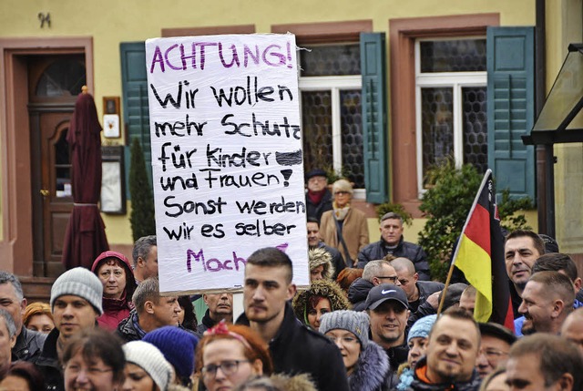 Demonstration der Sptaussiedlerpartei...; am vergangenen Sonntag in Offenburg   | Foto: Ralf Burgmaier