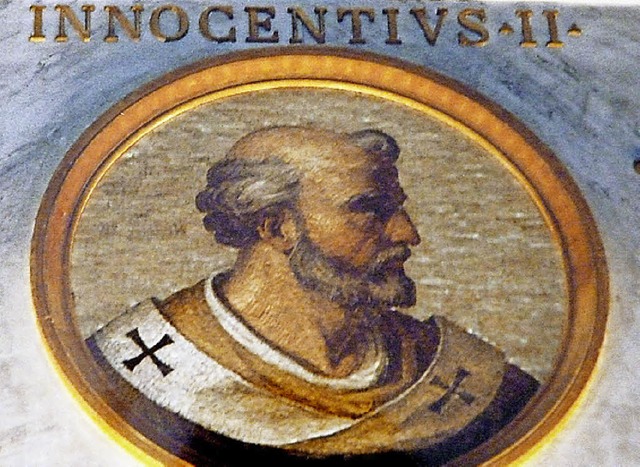 Papst Innozenz II als Mosaik in der rmischen Kirche St. Paul vor den Mauern   | Foto: Alfons Vgele