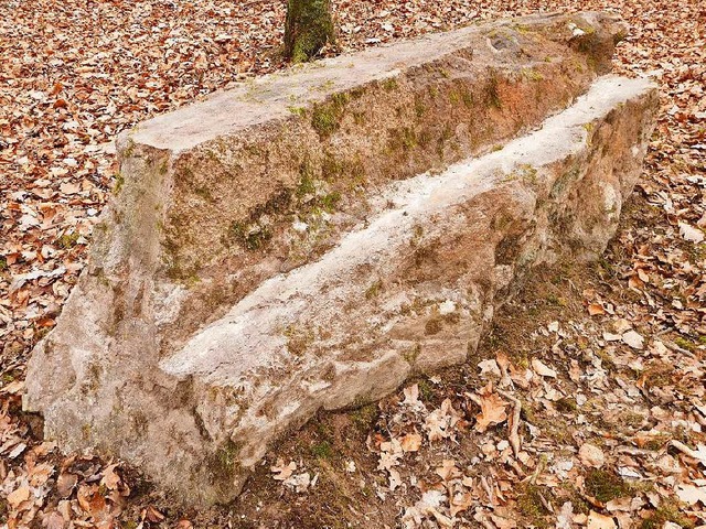 Ist der Stein auf der Blattmatte im Bad Sckinger Stadtwald aus der Keltenzeit?  | Foto: Richard Kaiser
