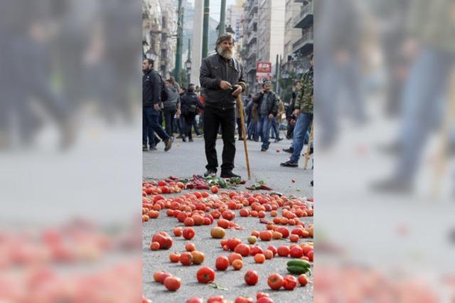Bauern protestieren in Athen