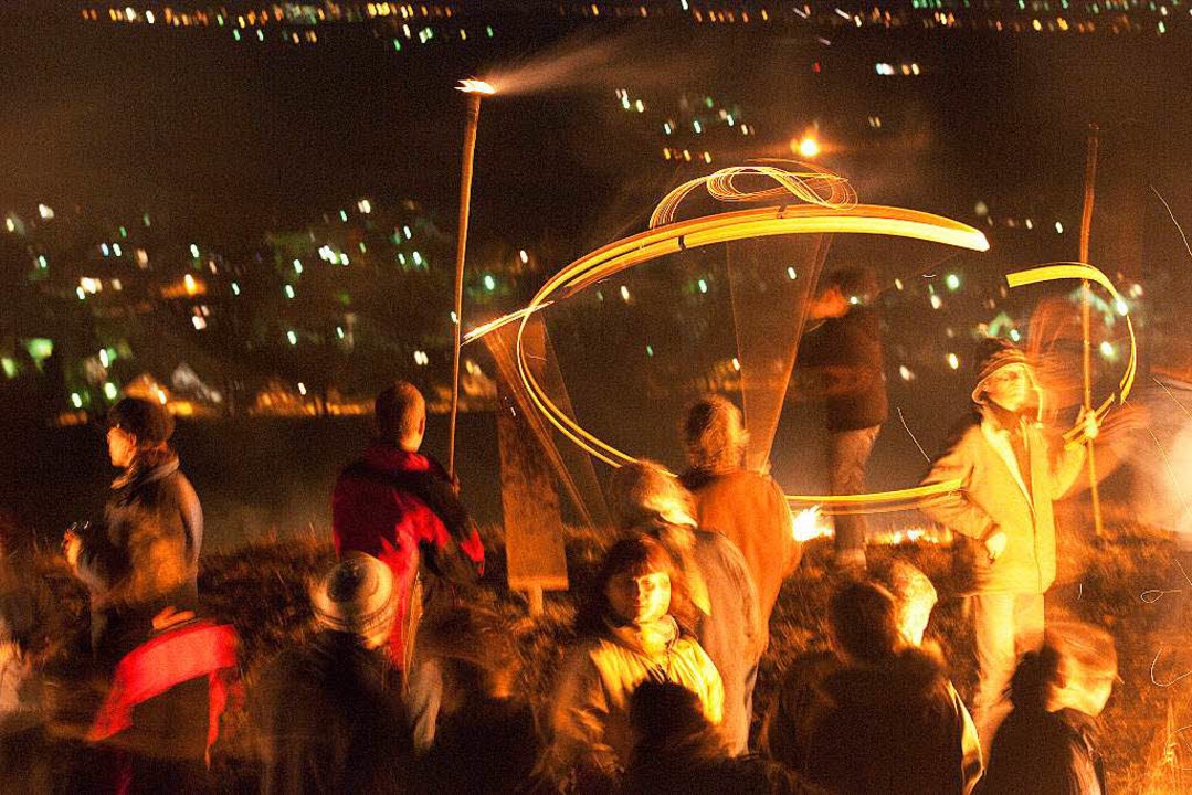 ...oder in Britzingen: berall heit es: &#8222;Schiebi, schiebo!&#8220;  | Foto: Volker Mnch