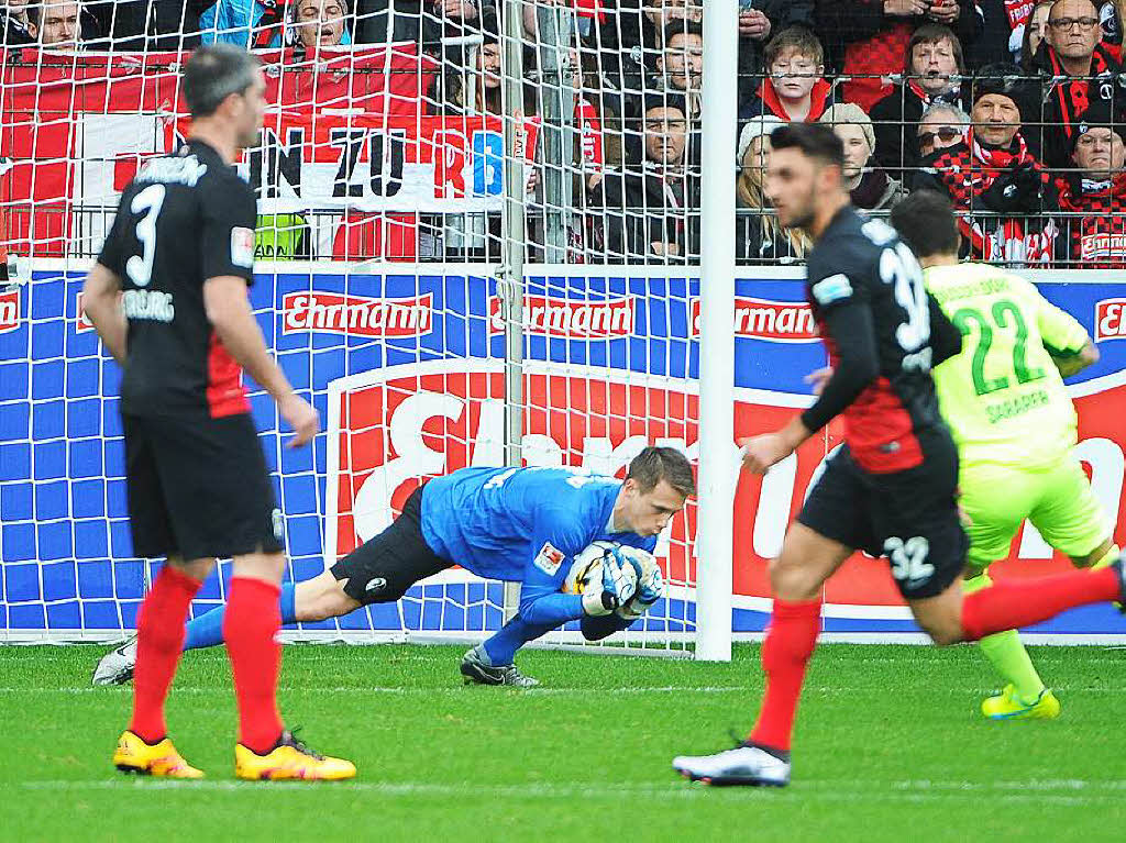 Nur vom Punkt getroffen: Der SC Freiburg spielt nicht sonderlich gut und schafft es deshalb nicht einen Punkt mitzunehmen.