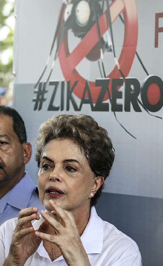 Dilma Rousseff sagt der Tigermcke den Kampf an.   | Foto: dpa