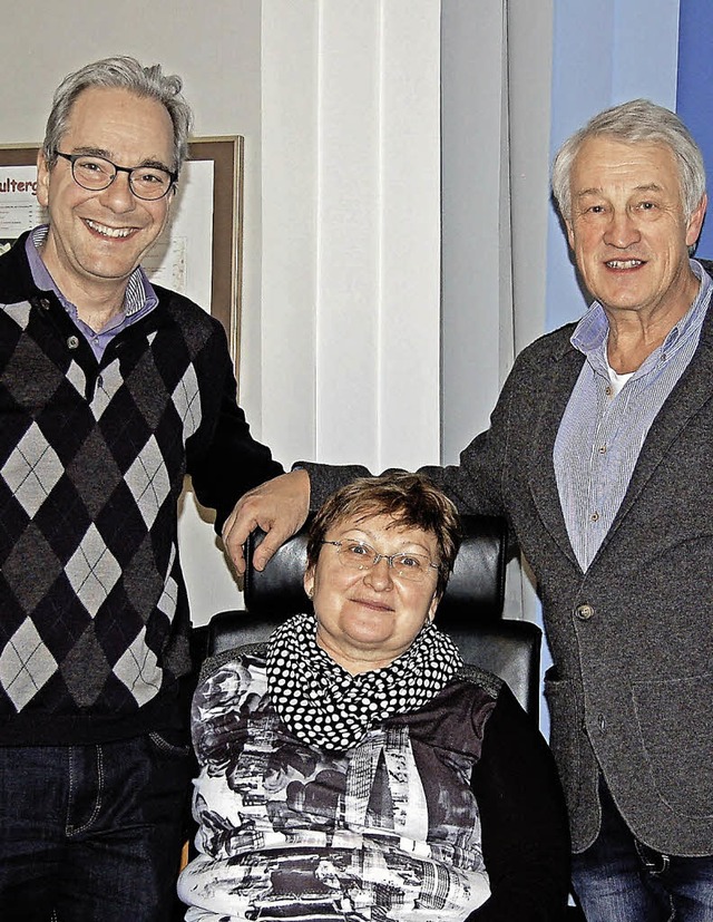 Markus Walter, Irina Drobach und Winfr...narbeit in der Praxis in St. Blasien.   | Foto: Claudia Renk
