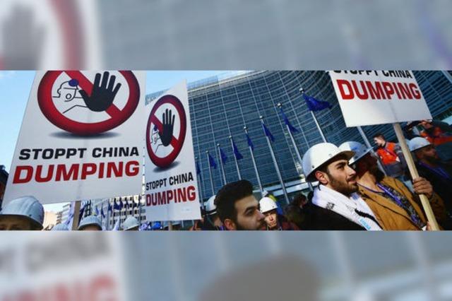 Protest gegen Billigkonkurrenz aus China