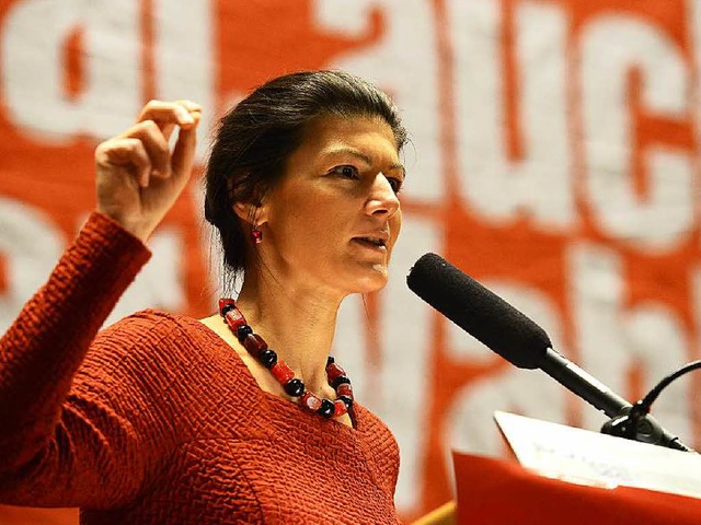 Sahra Wagenknecht am Montag in Freiburg  | Foto: Ingo Schneider