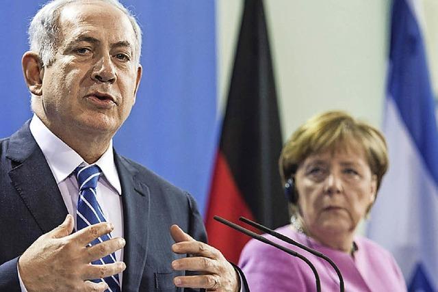 Die Kanzlerin will Netanjahu beruhigen