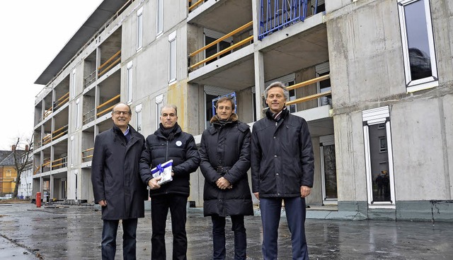 Richtfest nach elf Monaten Bauzeit: De... vom Neubau an der Brombacher Strae.   | Foto: Martin Herceg