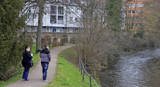 Im Bereich der Stadtmauer soll der Bre...geweitet und der Damm verlegt werden. | Foto: Gerhard Walser Im Bereich der Stadtmauer soll der Bre...geweitet und der Damm verlegt werden. | Foto: Gerhard Walser