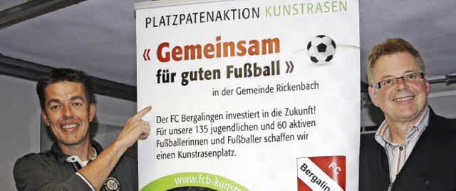 Auf den Auftritt des Landespolizeiorch...rt vom Projektteam des FC Bergalingen.  | Foto: Verein